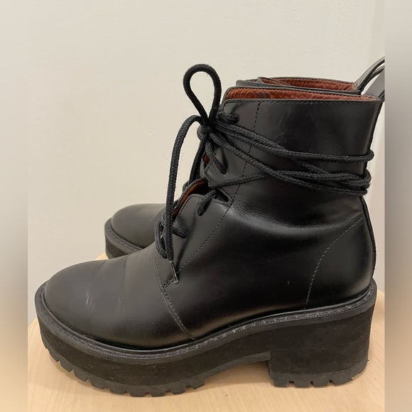 Excellent used condition & other stories chunky leather combat boots. - Picture 2 of 5